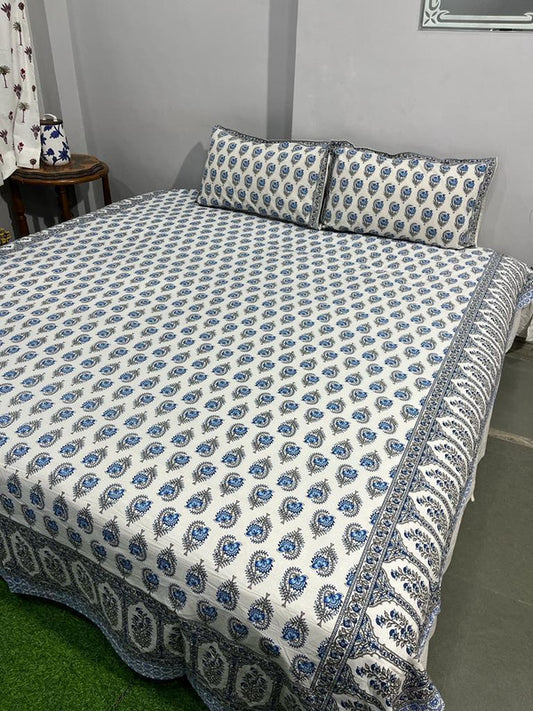 Pure Cotton Handblock Printed Bedsheet