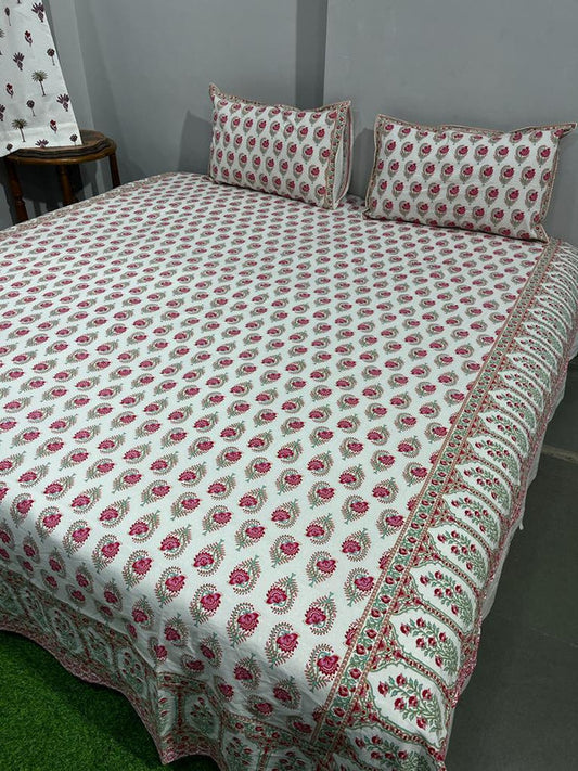 Pure Cotton Handblock Printed Bedsheet