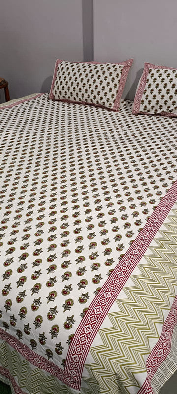 Pure Cotton Handblock Printed Bedsheet