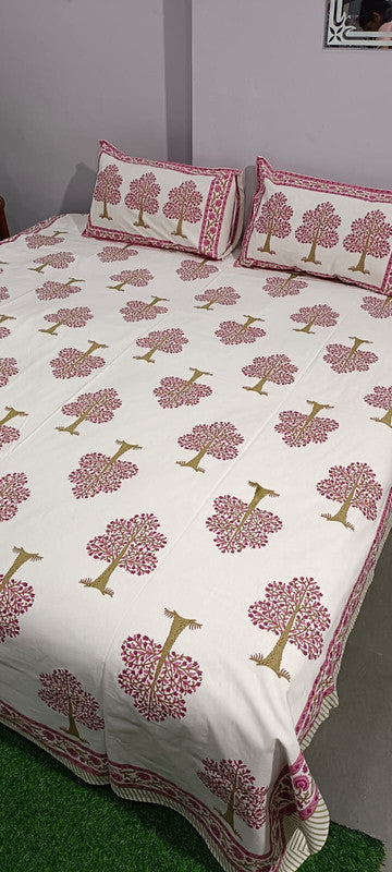 Pure Cotton Handblock Printed Bedsheet