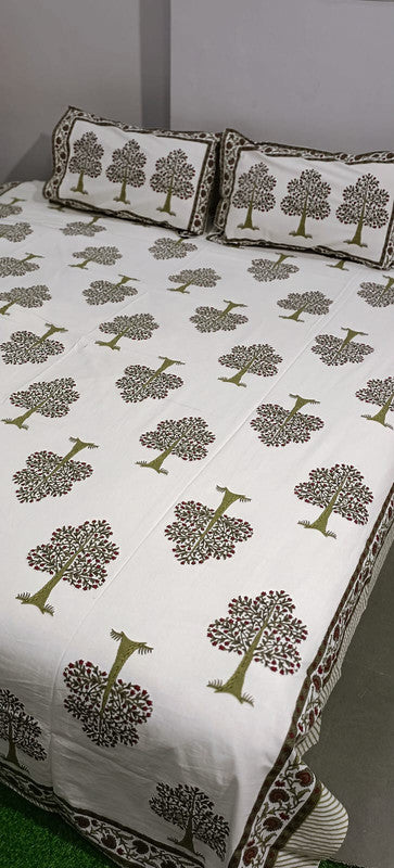 Pure Cotton Handblock Printed Bedsheet