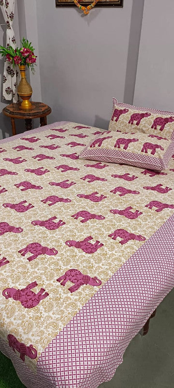 Pure Cotton Handblock Printed Bedsheet