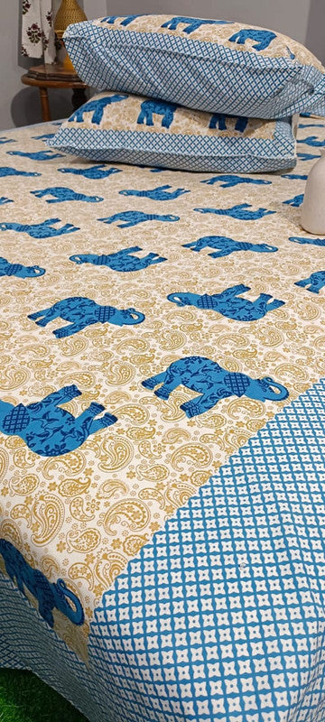 Pure Cotton Handblock Printed Bedsheet