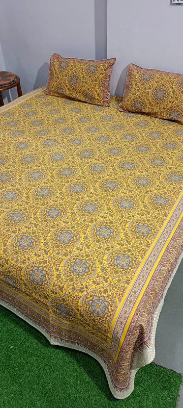 Pure Cotton Handblock Printed Bedsheet