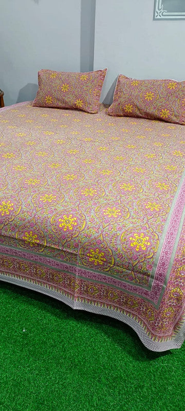 Pure Cotton Handblock Printed Bedsheet