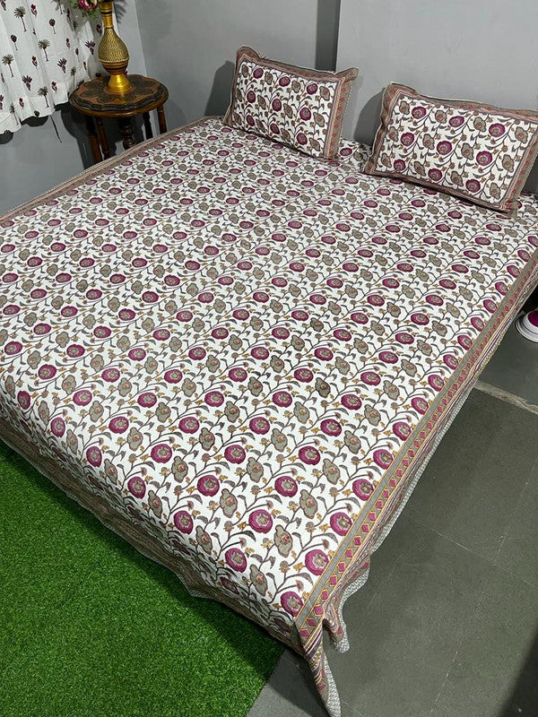 Pure Cotton Handblock Printed Bedsheet