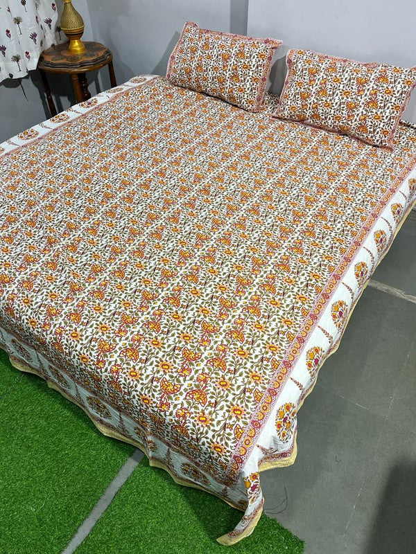 Pure Cotton Handblock Printed Bedsheet