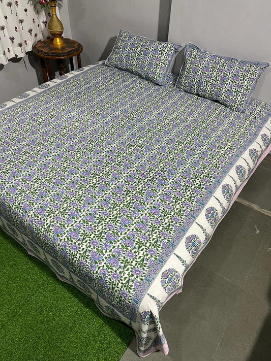 Pure Cotton Handblock Printed Bedsheet