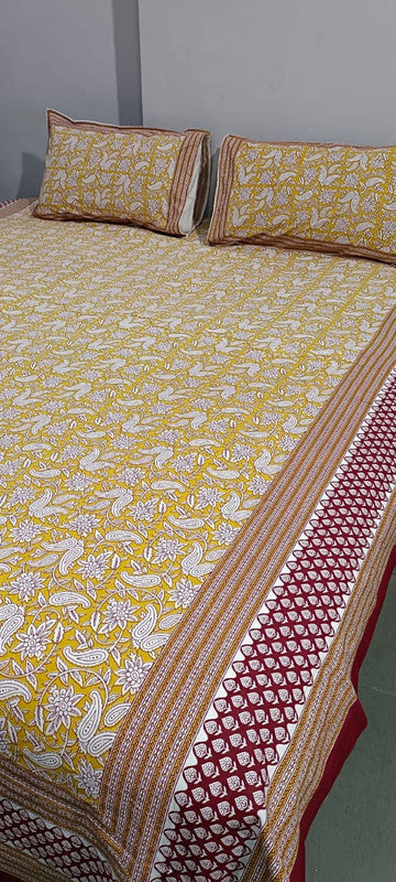 Pure Cotton Handblock Printed Bedsheet