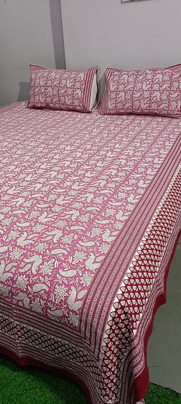 Pure Cotton Handblock Printed Bedsheet