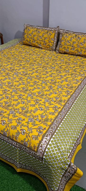 Pure Cotton Handblock Printed Bedsheet