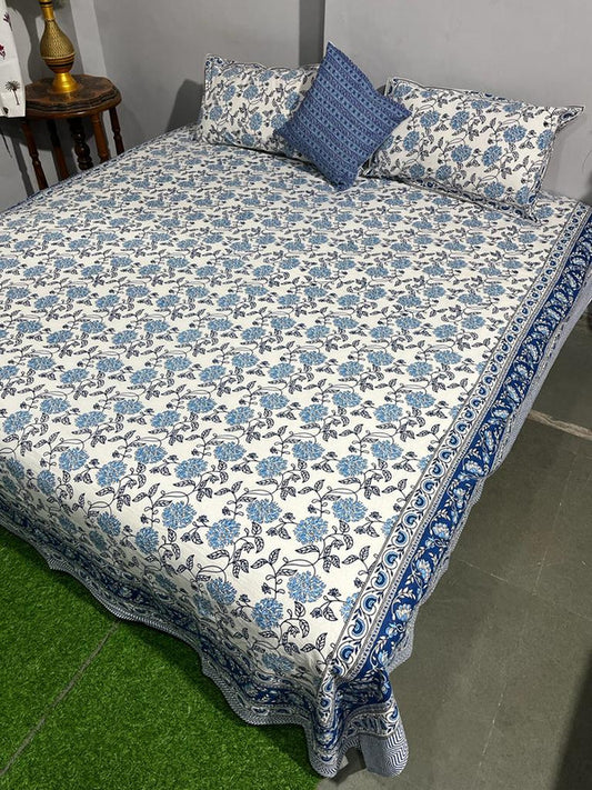 Pure Cotton Handblock Printed Bedsheet