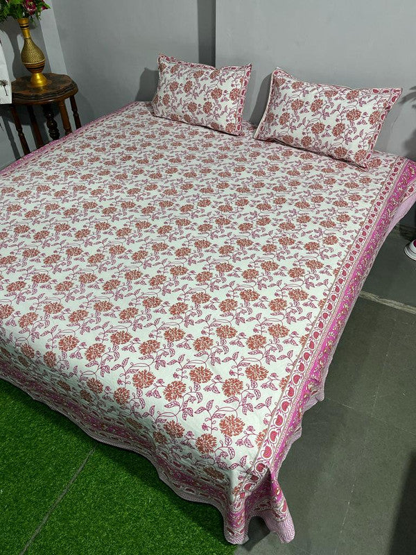 Pure Cotton Handblock Printed Bedsheet