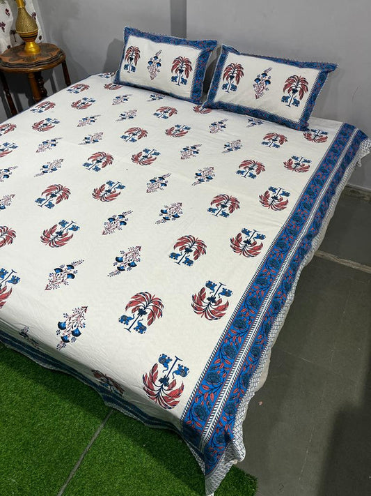 Pure Cotton Handblock Printed Bedsheet