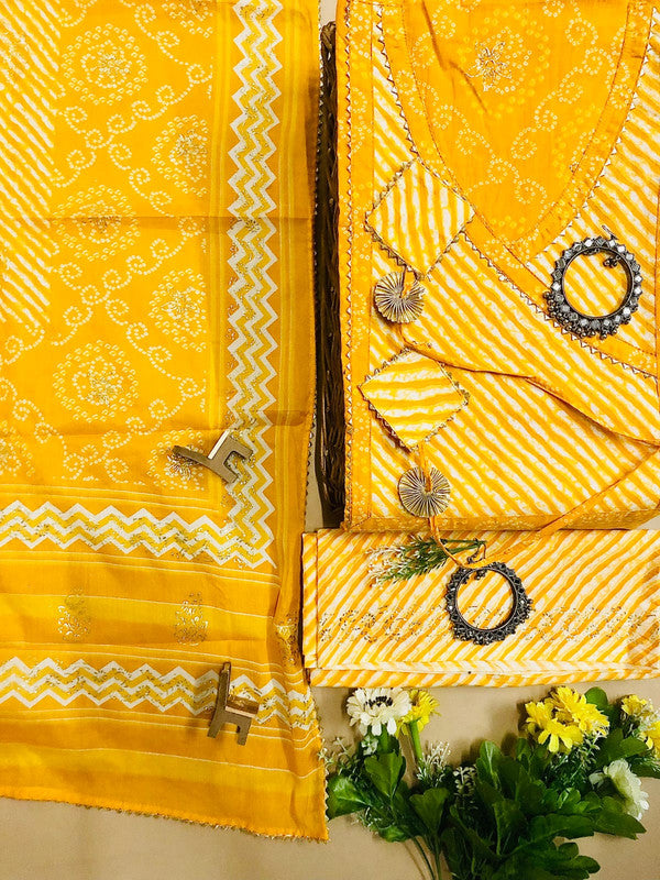 Angrakha pattern pure cotton unstitched suit