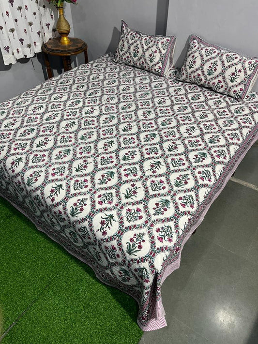 Pure Cotton Handblock Printed Bedsheet