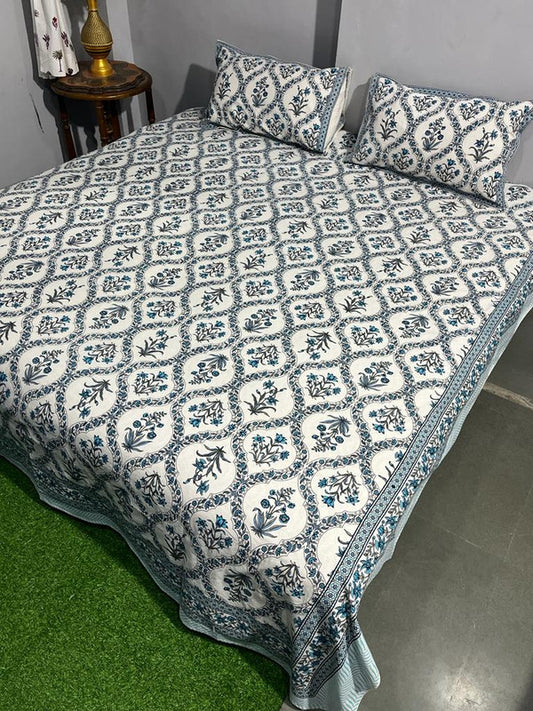 Pure Cotton Handblock Printed Bedsheet