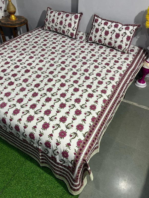 Pure Cotton Handblock Printed Bedsheet