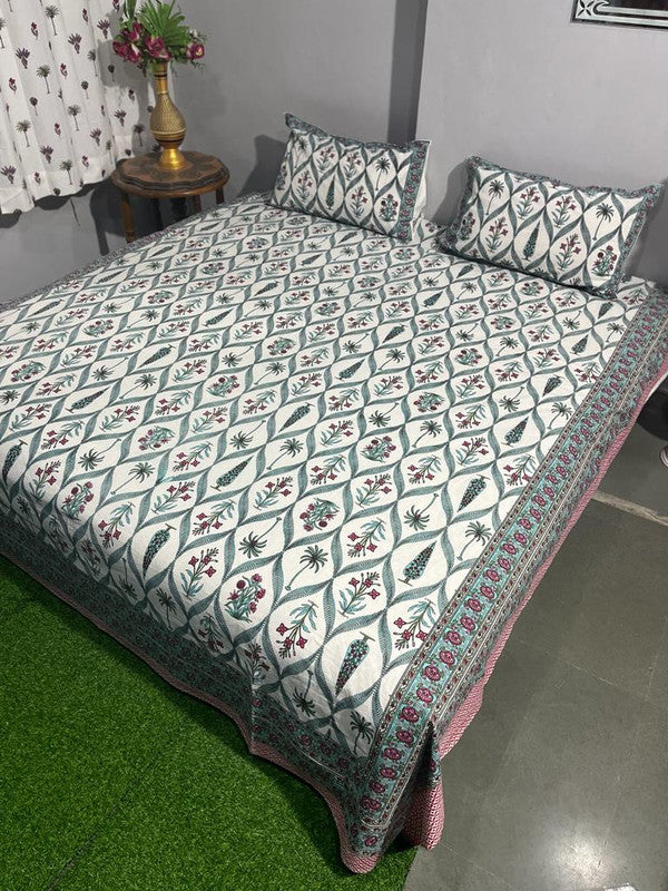 Pure Cotton Handblock Printed Bedsheet