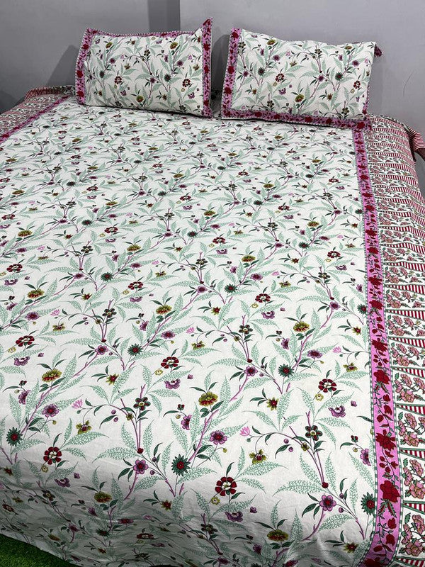 Pure Cotton Handblock Printed Bedsheet