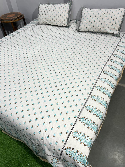 Pure Cotton Handblock Printed Bedsheet