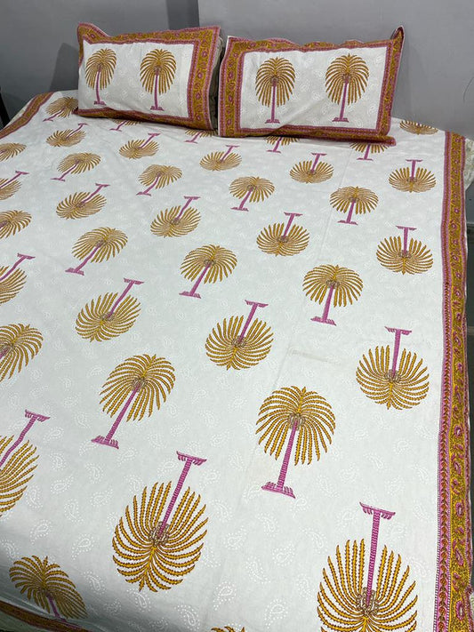 Pure Cotton Handblock Printed Bedsheet