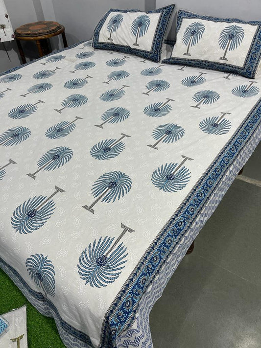 Pure Cotton Handblock Printed Bedsheet