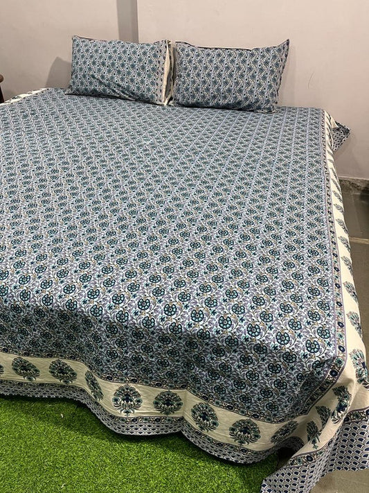 Pure Cotton Handblock Printed Bedsheet