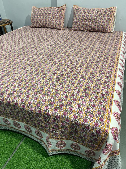 Pure Cotton Handblock Printed Bedsheet