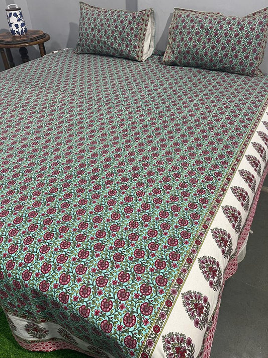 Pure Cotton Handblock Printed Bedsheet