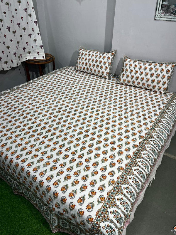 Pure Cotton Handblock Printed Bedsheet