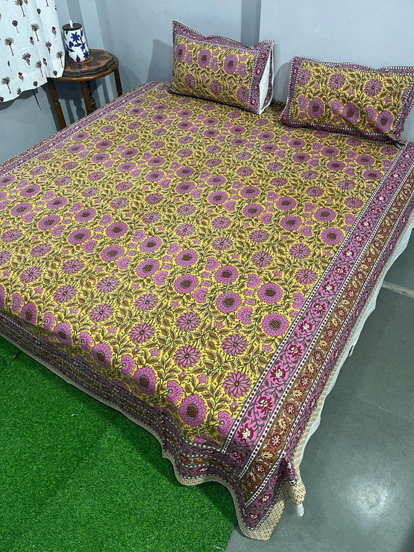 Pure Cotton Handblock Printed Bedsheet