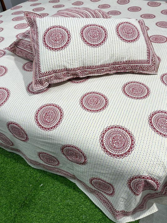 Pure Cotton Handblock Printed Bedsheet