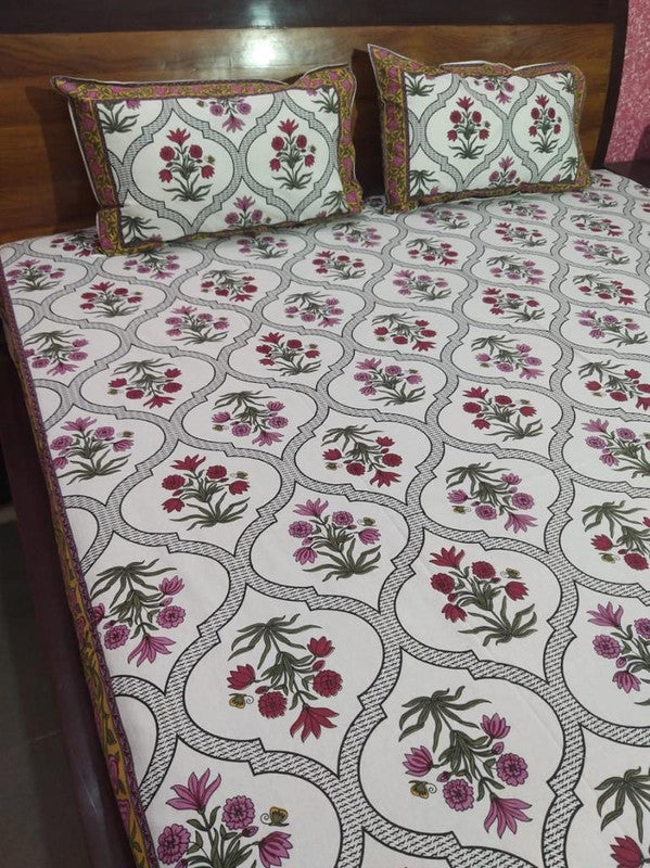 Pure Cotton Handblock Printed Bedsheet