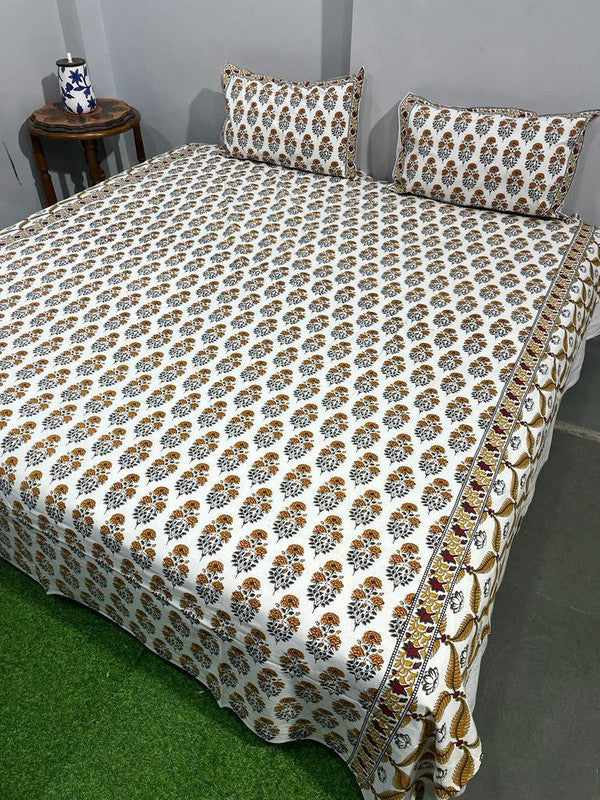 Pure Cotton Handblock Printed Bedsheet