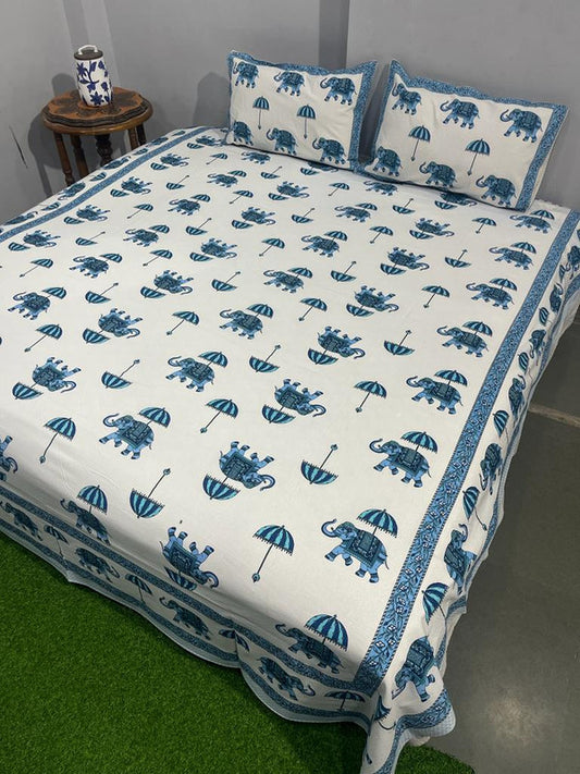 Pure Cotton Handblock Printed Bedsheet