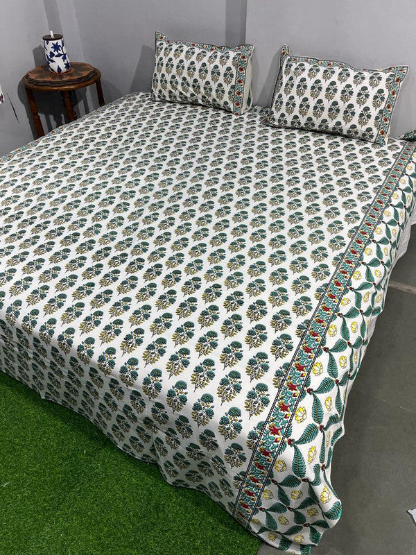 Pure Cotton Handblock Printed Bedsheet