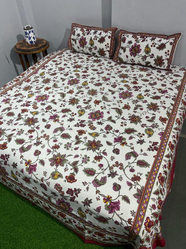 Pure Cotton Handblock Printed Bedsheet