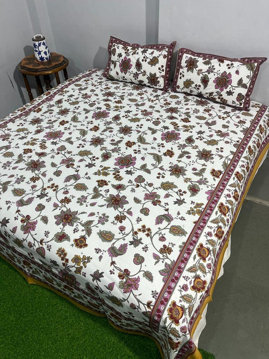 Pure Cotton Handblock Printed Bedsheet