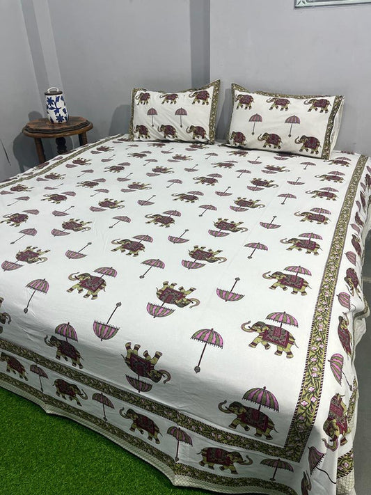 Pure Cotton Handblock Printed Bedsheet