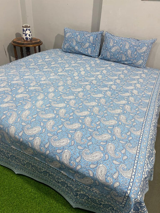 Pure Cotton Handblock Printed Bedsheet